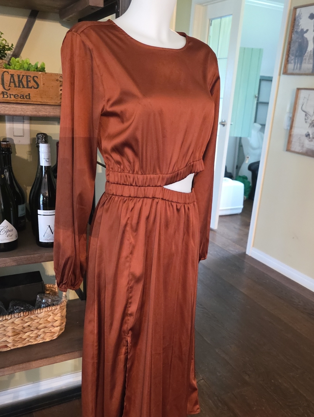 Gorgeous THE DROP split waist dress gown S